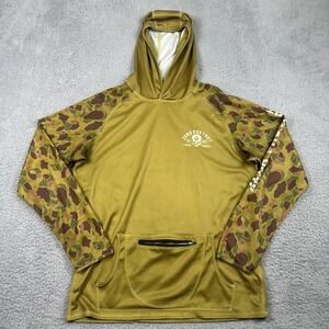 Zero Foxtrot Hoodie Mens Large Green Camo Tactical Mesh Zip Pouch Pullover
